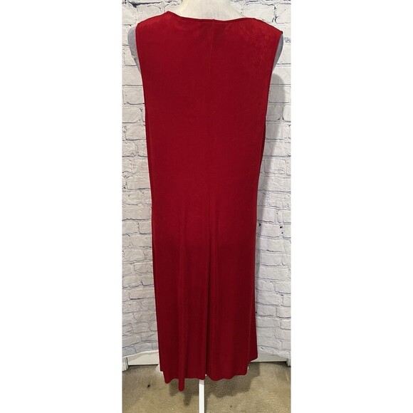 Vintage Anthony Mark Hankins 2-Piece Set Liquid Knit Red Dress And Sweater Large - Picture 5 of 14